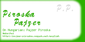 piroska pajzer business card